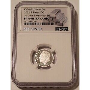 2022 S Silver Roosevelt Dime Proof PF70 UC NGC